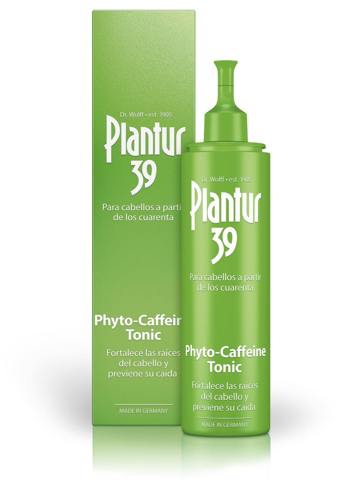 Plantur 39 front packaging showing bottle and label with product benefit