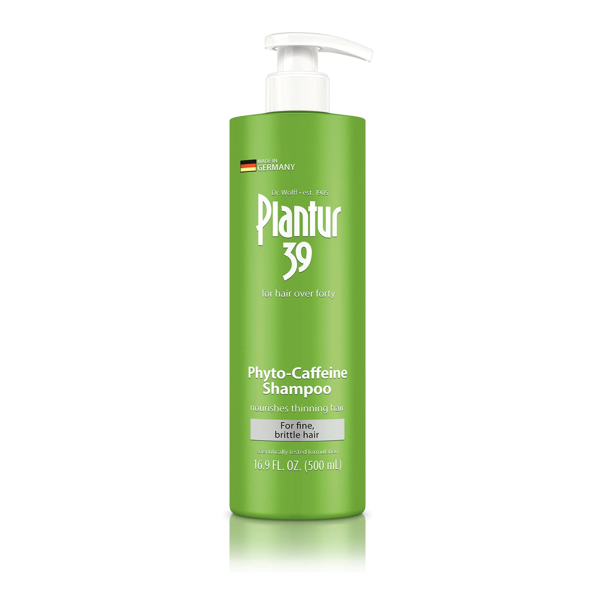 Plantur 39 front packaging showing bottle and label benefits