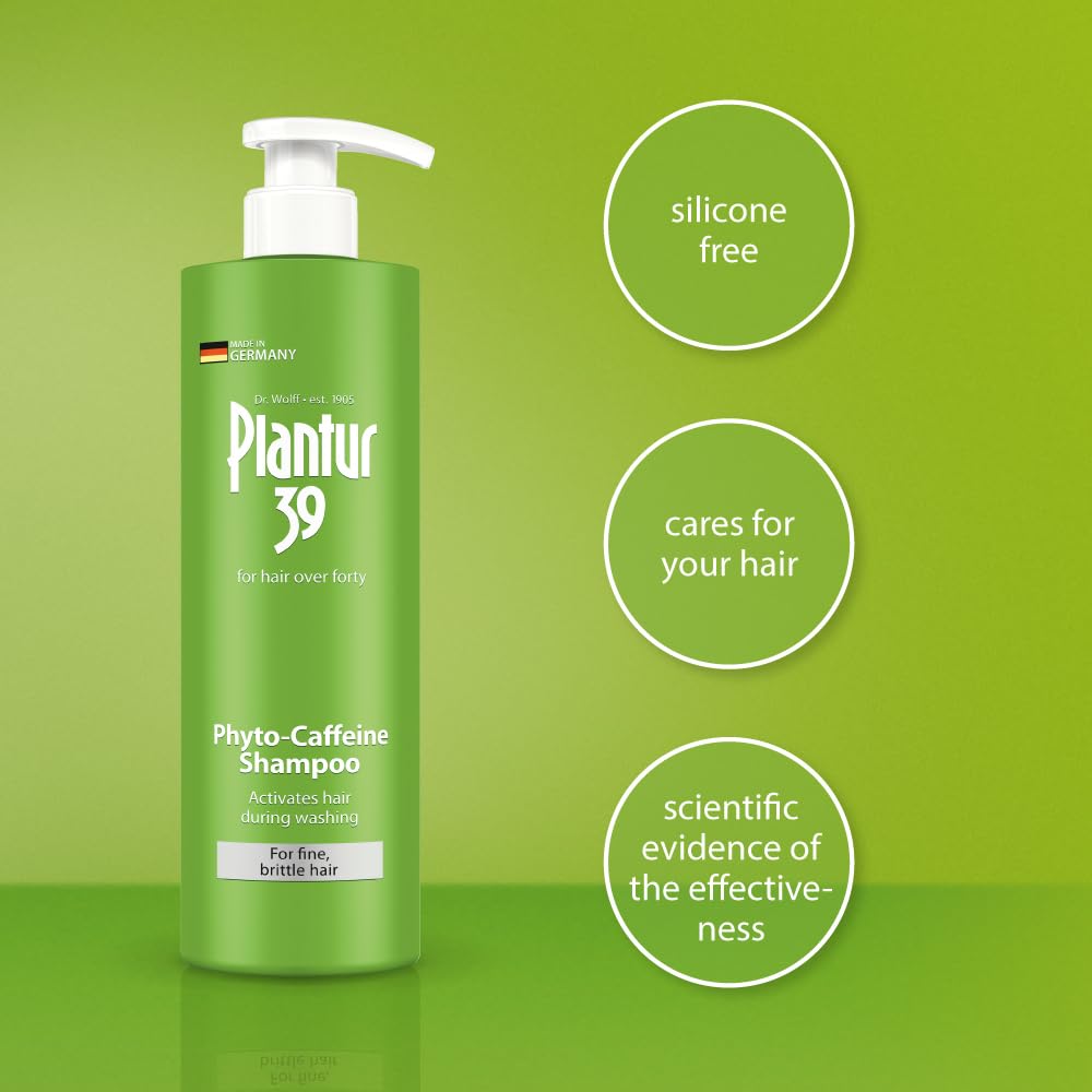 Plantur 39 pump and cap detail highlighting easy dispensing