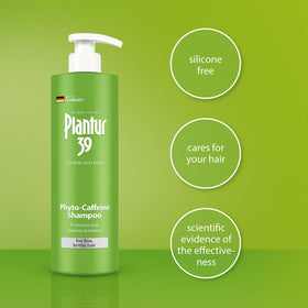 Plantur 39 pump and cap detail highlighting easy dispensing