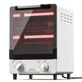 Plasdent front view showing compact stainless sterilizer and control panel benefit fast sterilization