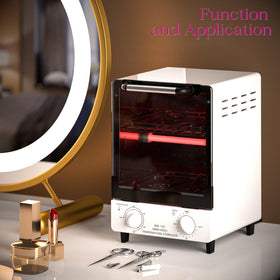 Plasdent open interior with two stainless trays for organized multi-tool cycles and ease