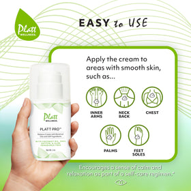Platt Wellness cream texture close-up showing smooth, fast-absorbing consistency