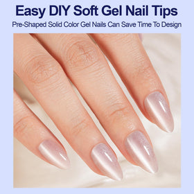 Plauva application being pressed on a nail for fast salon-look benefit