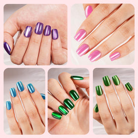 Plauva application step pressing nails for secure adhesion benefit