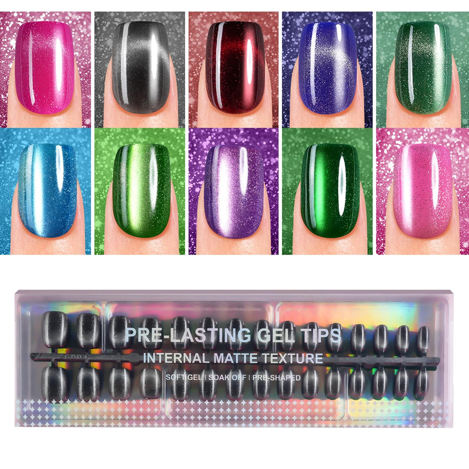 Plauva front packaging showing glossy cat eye nails and brand