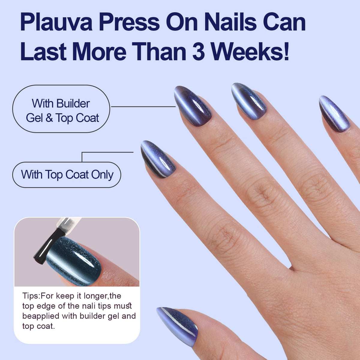 Plauva finished manicure at a party showcasing durable, eye-catching look