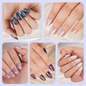Plauva nails next to hand for scale showing size range fit benefit