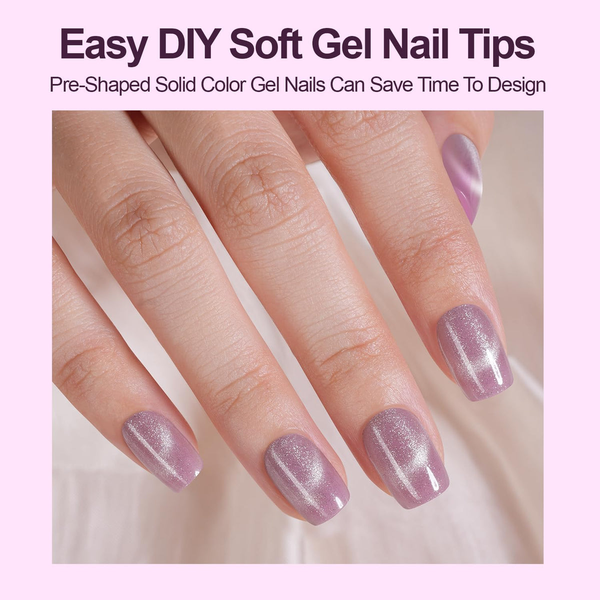 Plauva side view showing thin back edge of nail tip for better fit and natural look benefit