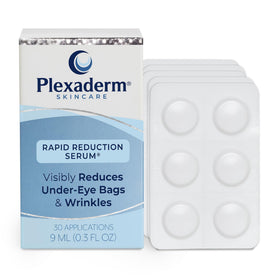 Plexaderm front packaging with 30 single-use pods showing convenience and travel-ready use