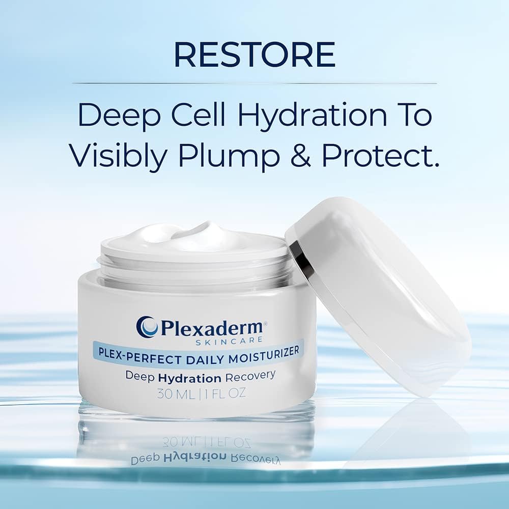 Plexaderm applying a small amount on hand to show lightweight absorption and non-greasy finish