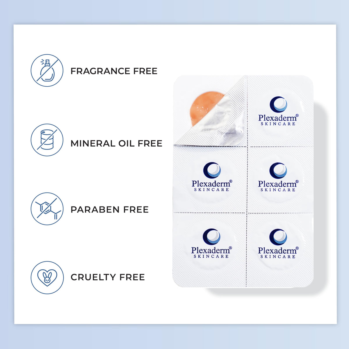 Plexaderm lifestyle bathroom vanity scene showing everyday use and ready confidence