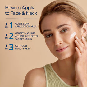 Plexaderm applied at bedside illustrating nighttime use and restorative routine benefits