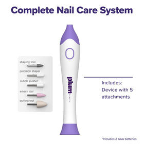 Plum Beauty charging port and speed controls for easy power and adjustable performance
