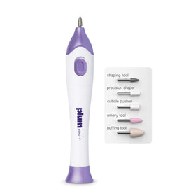 Plum Beauty compact travel pouch with drill and bits for convenient storage and travel