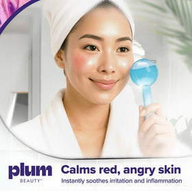 Plum Beauty globes stored in fridge for instant chill and soothing cold therapy