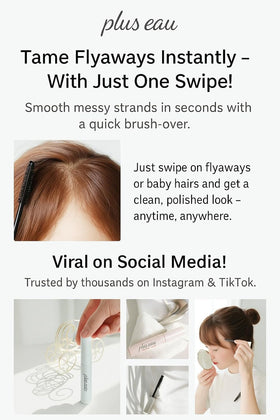 Plus eau held in hand to show size and ease of carrying for touch-ups