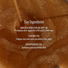 +Lux Unfiltered label detail highlighting SPF 30 and oxybenzone‑free claim