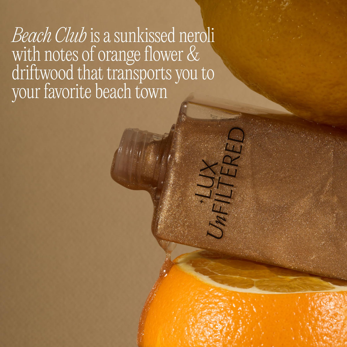 +Lux Unfiltered hand pouring oil showing easy application and quick absorption