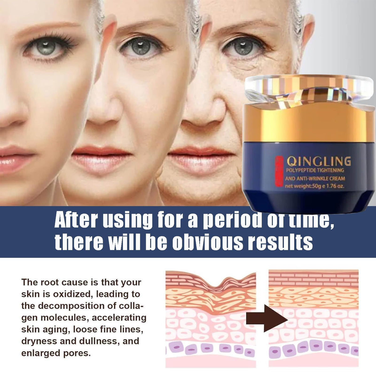 Plutarn Qingling cream applied to hand showing fast absorption benefit