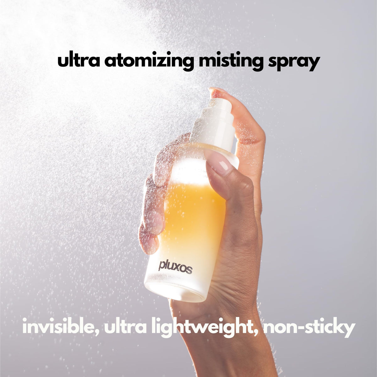 PLUXOS close-up nozzle illustrating fine mist distribution for even coverage