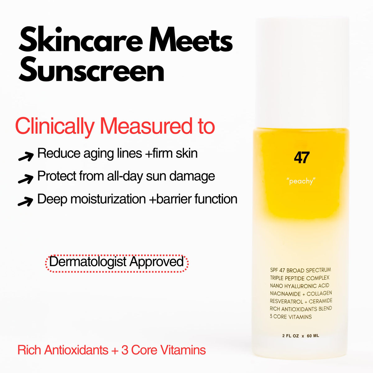 PLUXOS applied over makeup preserving makeup while refreshing SPF