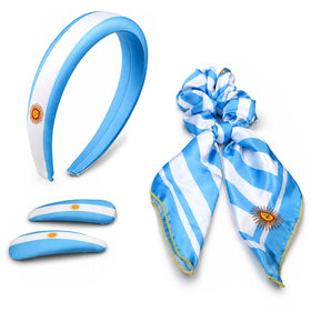 PMAIHNAS front packaging of Argentina flag headband set shows complete kit and convenience