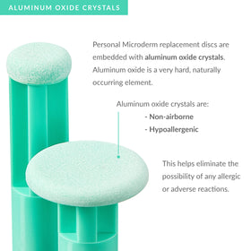 PMD Beauty discs installed on Personal Microderm device, ready for use and performance