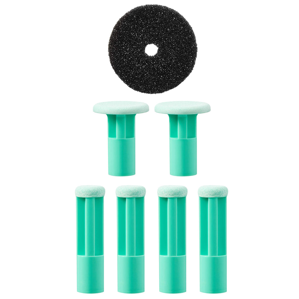 PMD Beauty front packaging showing six green replacement discs and a filter, reliable supply