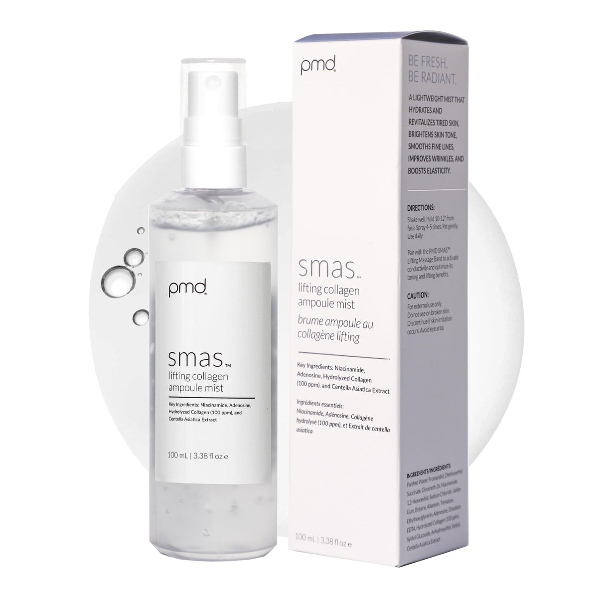 PMD Beauty front bottle shot showing clean packaging and benefits