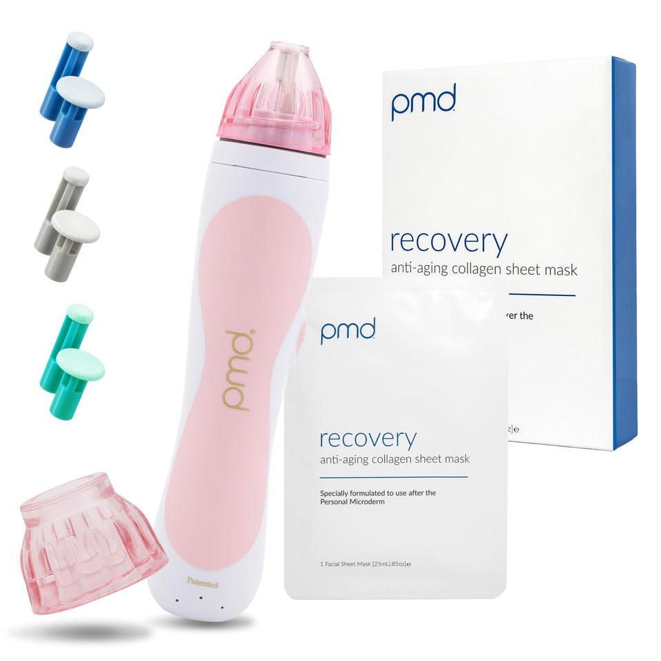PMD Beauty device front view showing sleek design and easy grip benefit
