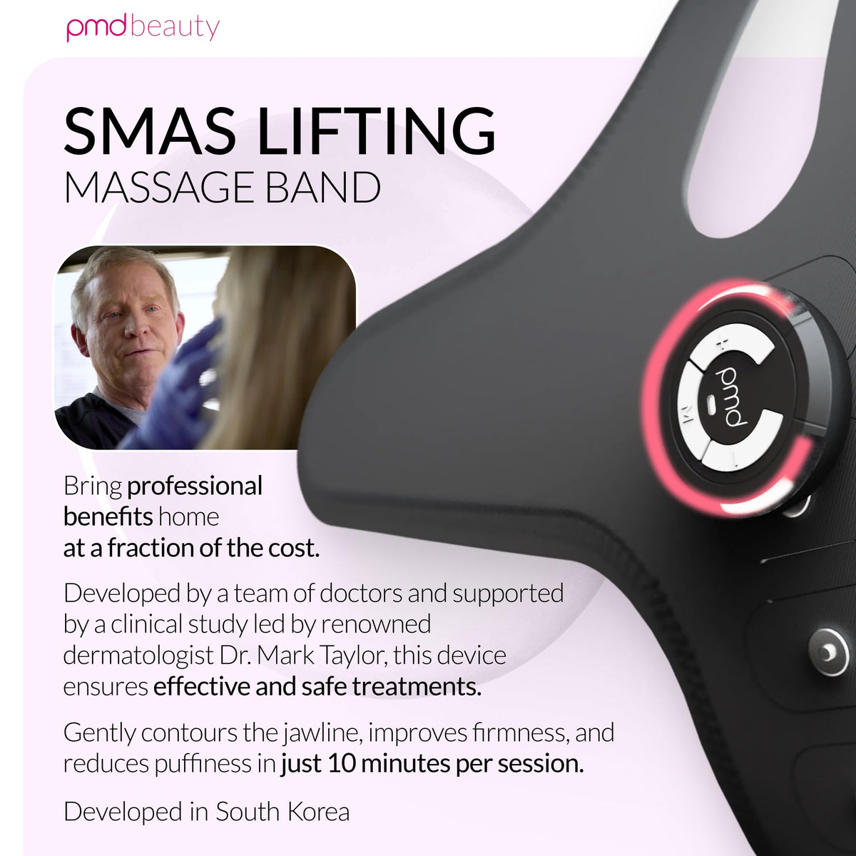 PMD Beauty close-up of power pod showing dual-core technology benefit