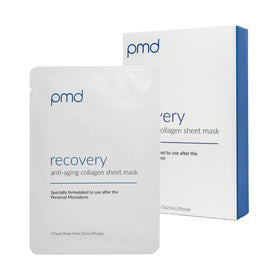 PMD front view of collagen mask pack showing product and benefits