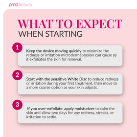 PMD Beauty lifestyle bathroom vanity scene showing device in routine for consistent weekly exfoliation
