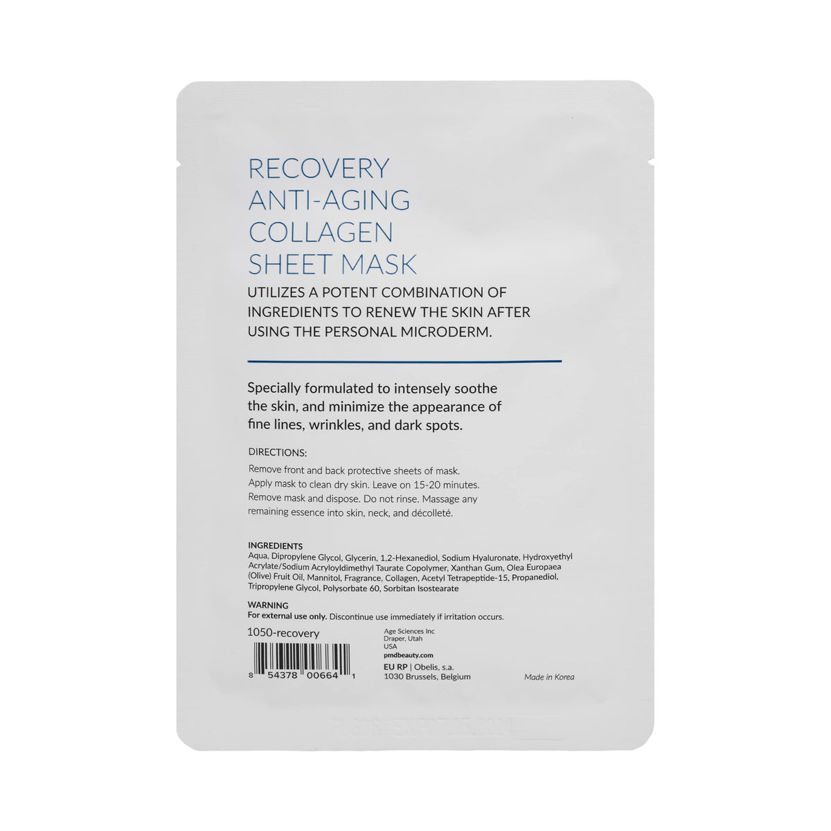 PMD close-up of serum essence soaked on mask for deep hydration