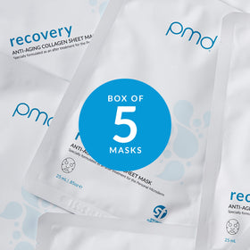 PMD mask held in hand to show real-life size and coverage benefits