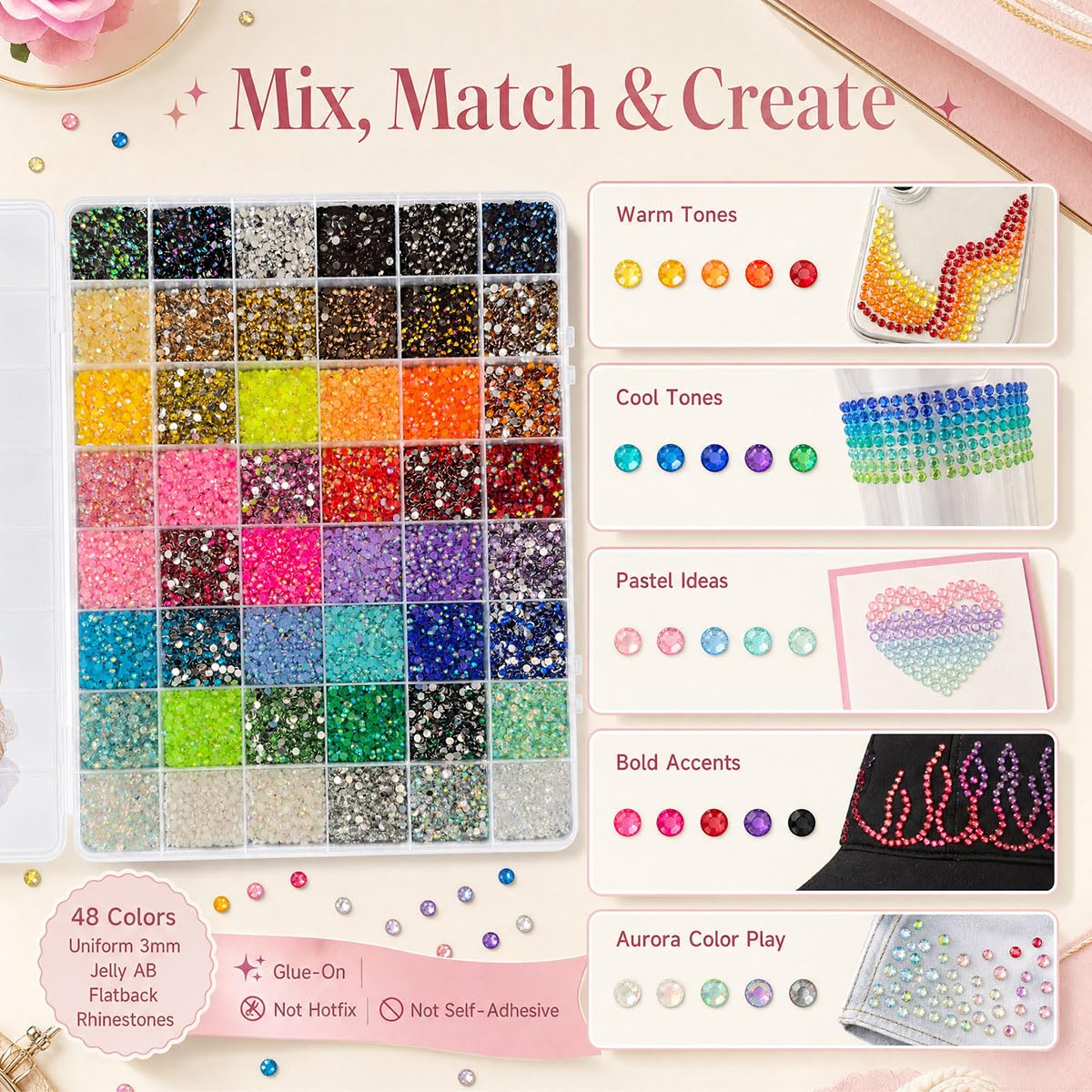 PNTNQA open compartment with sorted colors benefit: quick color selection for designs