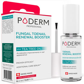 PODERM front packaging showing label and benefits for fast-visible nail renewal