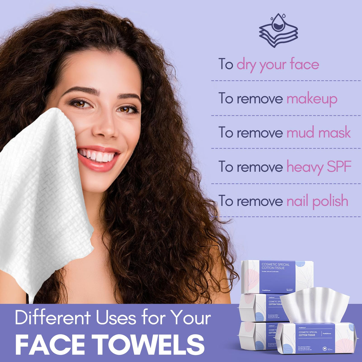 PoeticEHome dual-sided towel detail demonstrating embossed cleaning side
