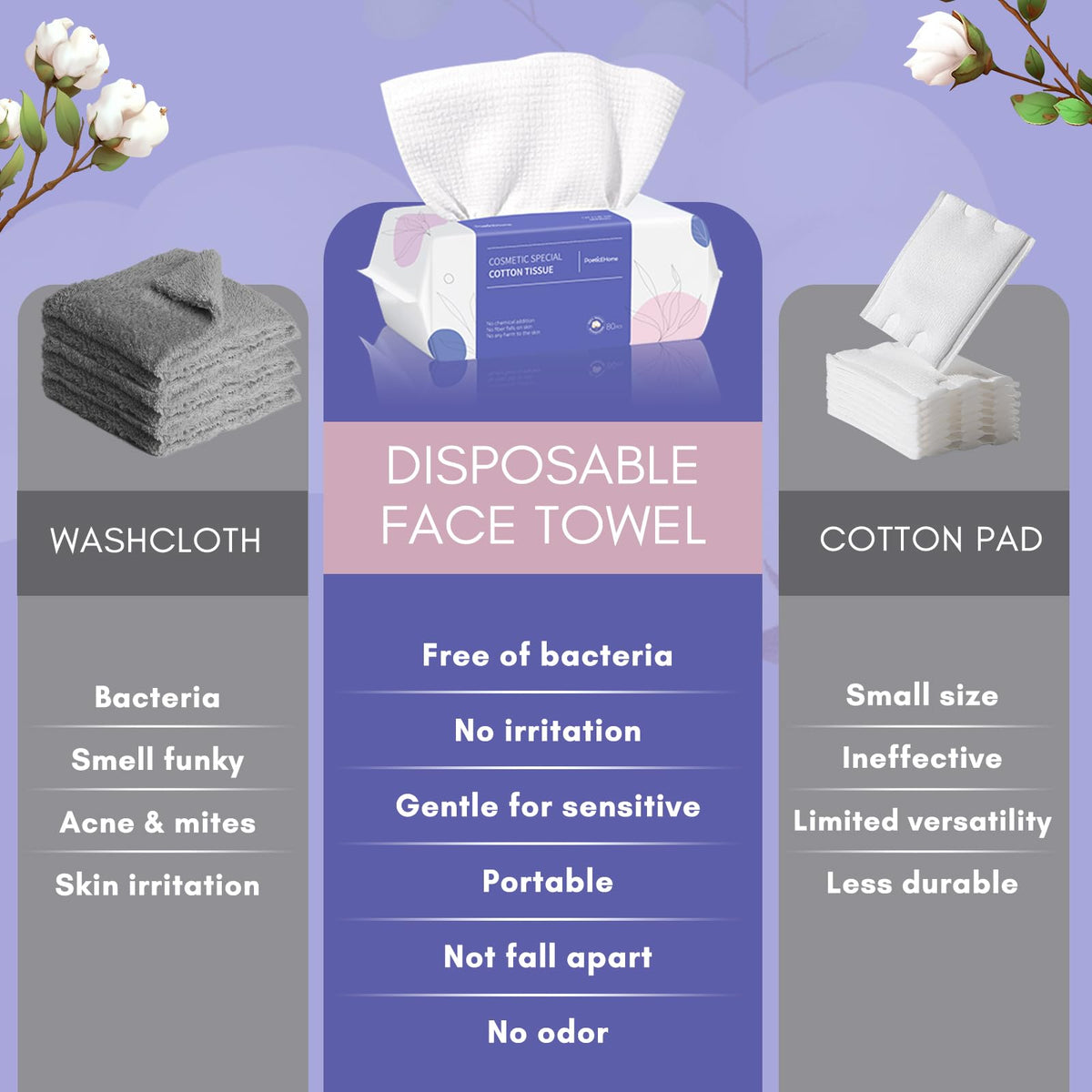 PoeticEHome towel removing makeup from face for gentle cleansing