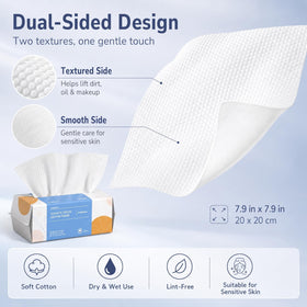 PoeticEHome wipe removing makeup to show effectiveness and gentle touch