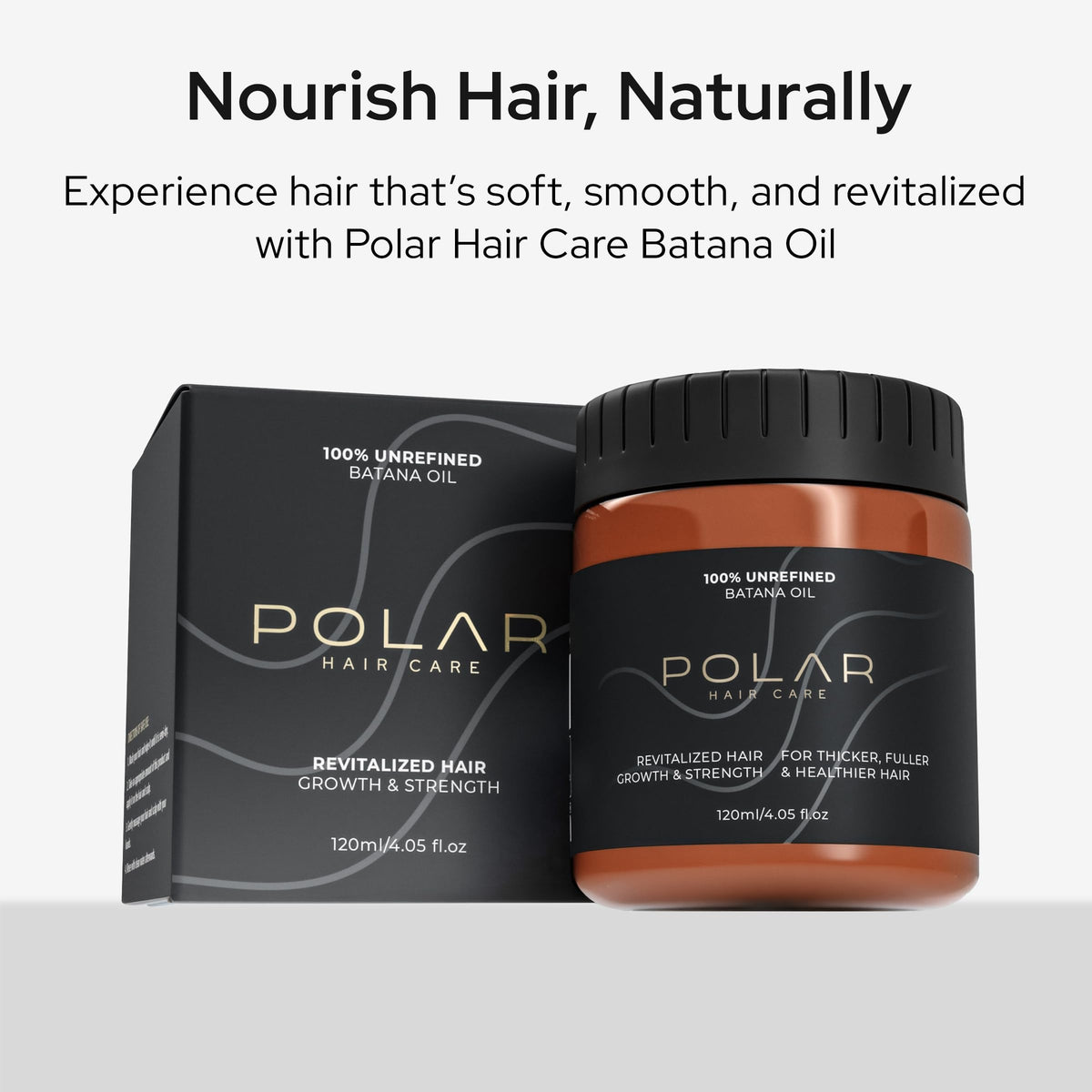 Polar Hair lifestyle bathroom shelf showing how the oil fits daily routines