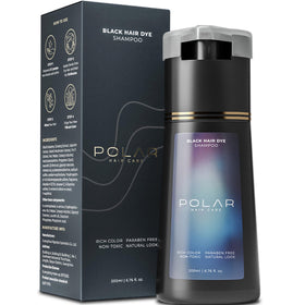 POLAR HAIR CARE front packaging showing jet black dye and benefits