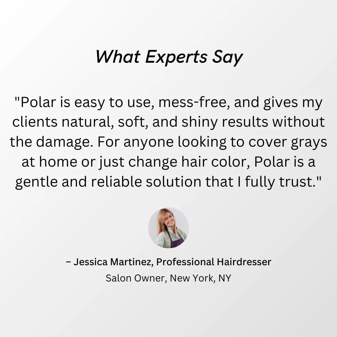 POLAR HAIR CARE in a modern bathroom scene highlighting mess-free routine