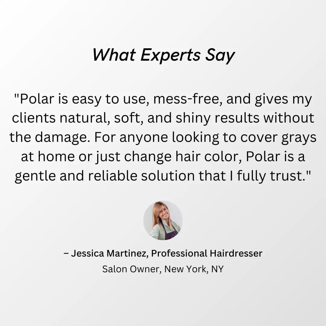 Polar Hair on bathroom shelf styling scene suggesting salon results at home