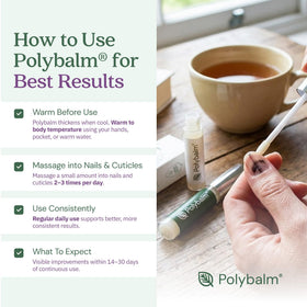 polybalm texture closeup showing smooth balm and moisturizing action