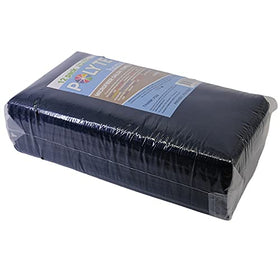 POLYTE folded towels stacked in salon storage showing durable organization benefit