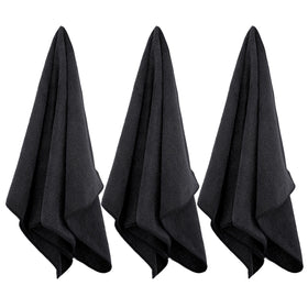 POLYTE towel in hand wrapping wet hair showing reduced drying time benefit