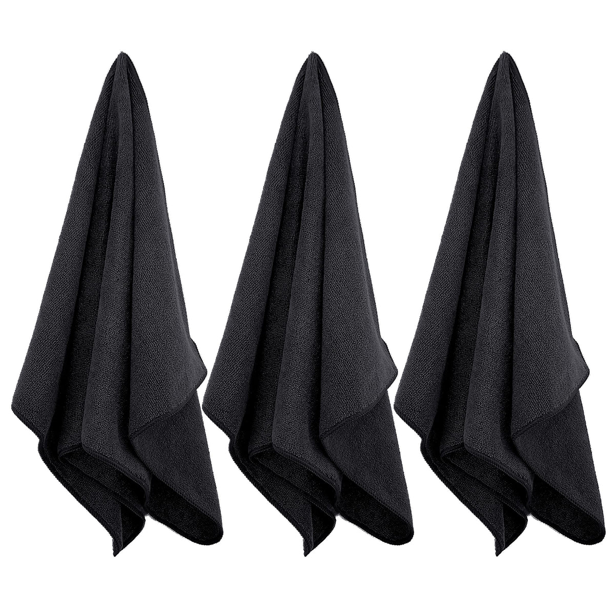 POLYTE towel wrapped on model drying long hair faster benefit