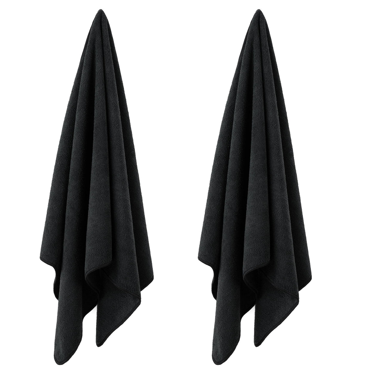 POLYTE towel wrapped on model demonstrating gentle hair protection